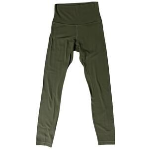 Lululemon Olive Army Green High Rise Soft Athletic Athleisure Leggings size S